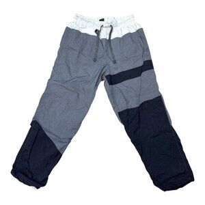 Nike Flight Series Mens Color block Jogger Pants M Gray & Black Nylon Vintage
